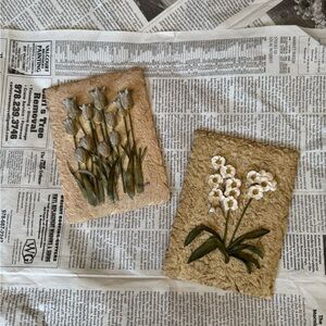 Floral Textured Wall Art Set